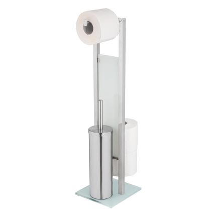 WENKO 25399100 - WC šepetys RIVALTA 18x70 cm sidabrinis/baltas/juodas