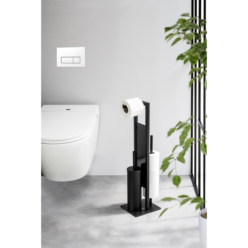 WENKO 25400100 - WC šepetys RIVALTA 18x70 cm juodas