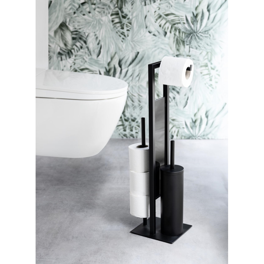 WENKO 25400100 - WC šepetys RIVALTA 18x70 cm juodas
