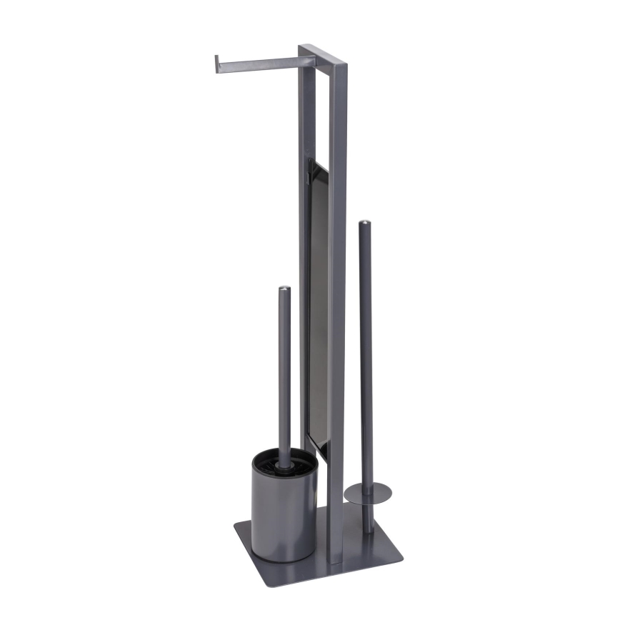 WENKO 25552100 - WC šepetys RIVALTA 18x70 cm pilka/juoda