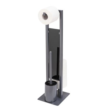 WENKO 25552100 - WC šepetys RIVALTA 18x70 cm pilka/juoda