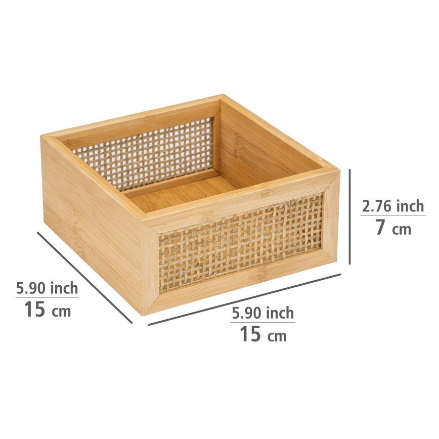 WENKO 25601100 - Vonios padėklas ALLEGRE 15x7 cm rudas