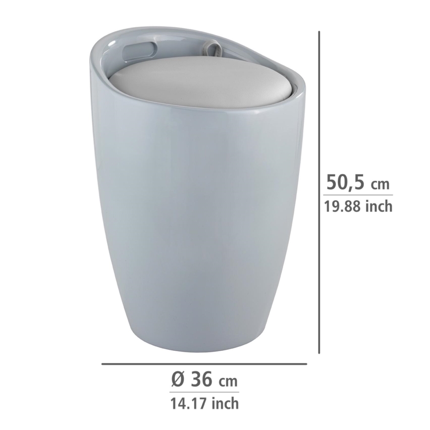WENKO 25625100 - Taburetė CANDY 36x50,5 cm pilka/juoda