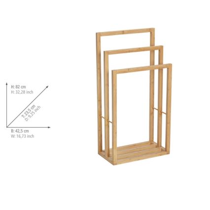 WENKO 25629100 - Rankšluosčių stovas BAMBUSA 42,5x82 cm rudos spalvos