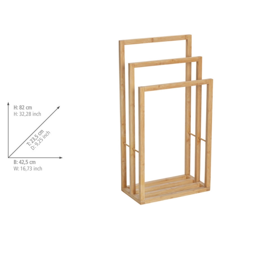 WENKO 25629100 - Rankšluosčių stovas BAMBUSA 42,5x82 cm rudos spalvos