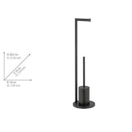 WENKO 25675100 - WC rinkinys FERLA 18x69,5 cm juodas