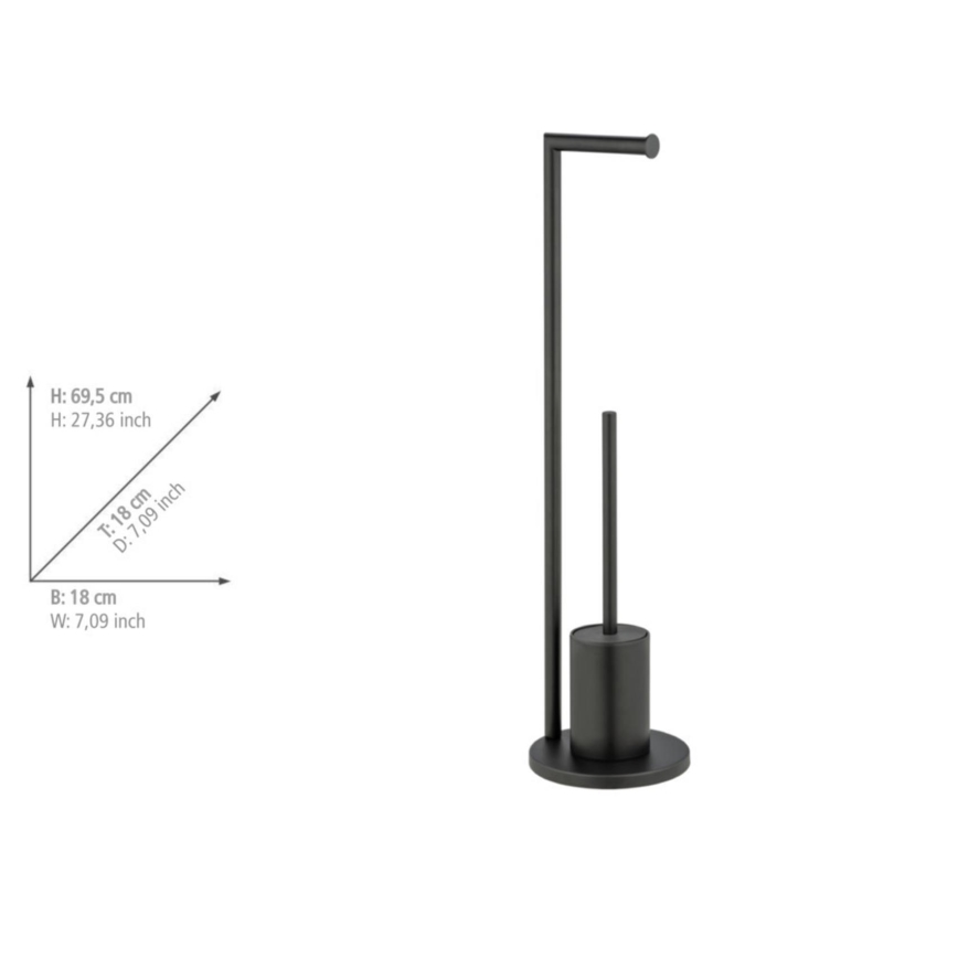 WENKO 25675100 - WC rinkinys FERLA 18x69,5 cm juodas