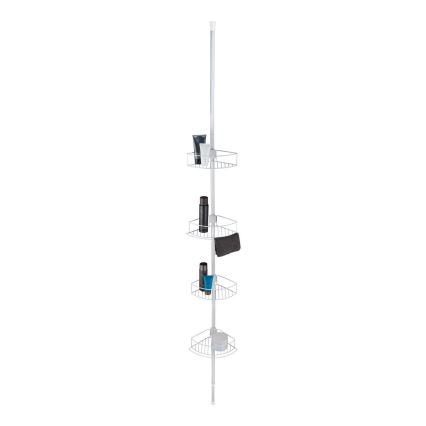 WENKO 26015100 - Kampinė lentyna DOLCEDO 31x230 cm nerūdijančio plieno/balta