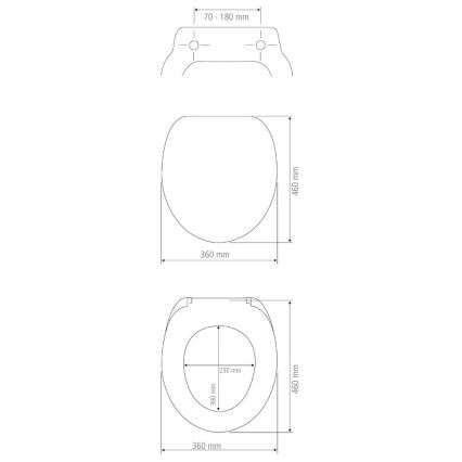 WENKO 26029100 - WC sėdynė GALATI 46x36 cm juoda