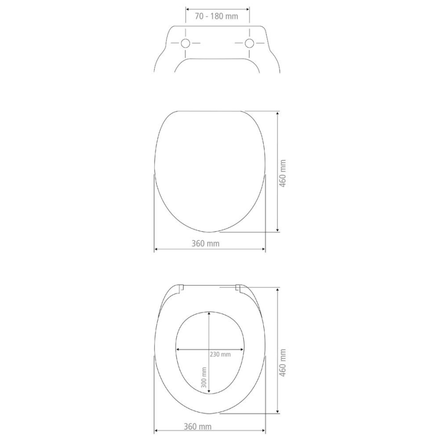 WENKO 26029100 - WC sėdynė GALATI 46x36 cm juoda