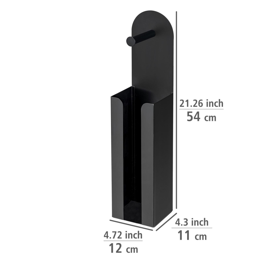 WENKO 26059100 - AGIRA ritinių laikiklis 12x54 cm, juodas