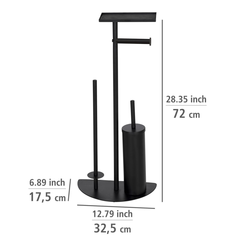 WENKO 26060100 - COSENZA WC rinkinys, 32,5x72 cm, juodas