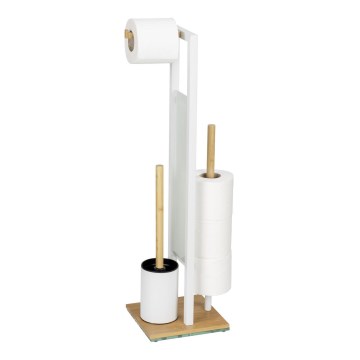 WENKO 26214100 - WC rinkinys RIVALTA 18x70 cm ruda/balta