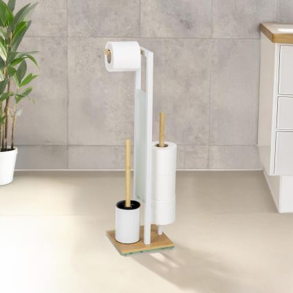 WENKO 26214100 - WC rinkinys RIVALTA 18x70 cm ruda/balta