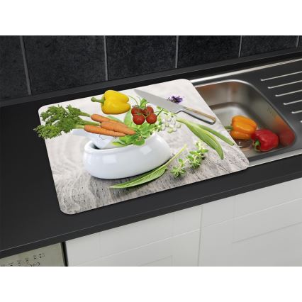 WENKO 2712940500 - Uždengiama plokštė maistui (ABDECKPLATTE) 56x50 cm spalvota/skaidri