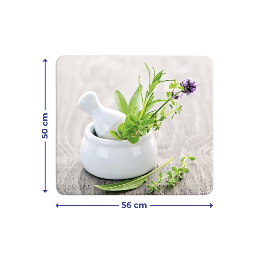 WENKO 2712940500 - Uždengiama plokštė maistui (ABDECKPLATTE) 56x50 cm spalvota/skaidri