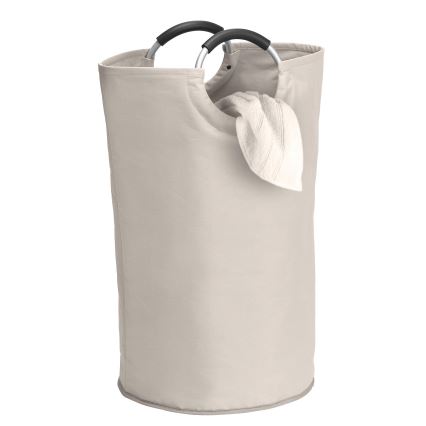 WENKO 3440001100 - Skalbinių krepšys STONE 38x72 cm smėlinė/sidabrinė/juoda