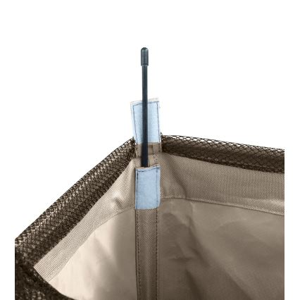 WENKO 3450113100 - Skalbinių krepšys CORNO 18,5x60 cm smėlinė/juoda