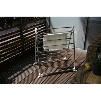 WENKO 3772020100 - Drabužių džiovyklė PROFI 65x150 cm, nerūdijančio plieno/sidabrinė/balta