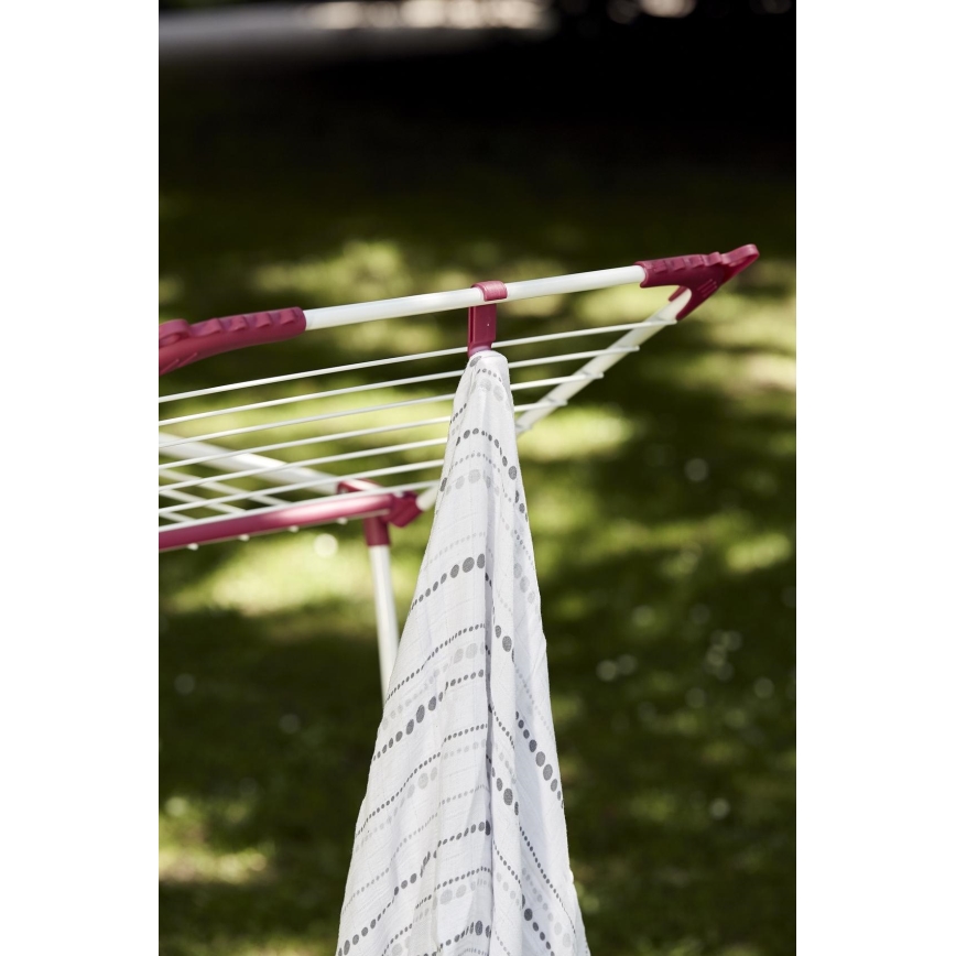 WENKO 3774021100 - Skalbinių džiovyklė SUMMER DRY 153x76 cm balta/rožinė