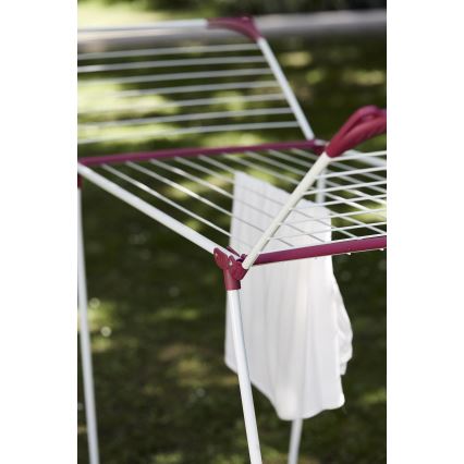 WENKO 3774021100 - Skalbinių džiovyklė SUMMER DRY 153x76 cm balta/rožinė