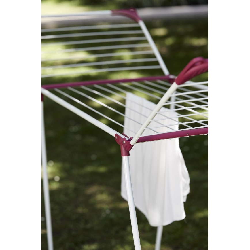 WENKO 3774021100 - Skalbinių džiovyklė SUMMER DRY 153x76 cm balta/rožinė
