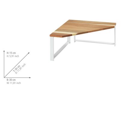 WENKO 53026100 - LOUISA lentyna 30x30 cm balta/ruda