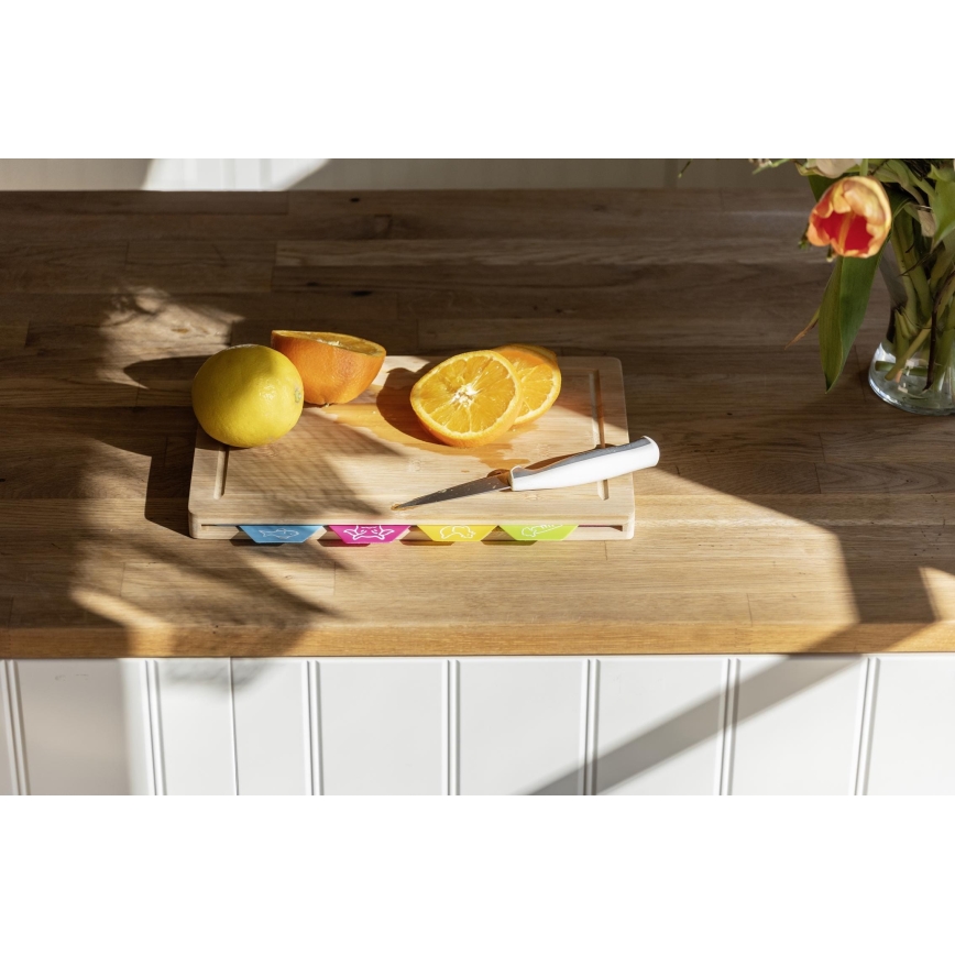 WENKO 53064100 - Pjaustymo lentelė 32,5x22,5 cm ruda/daugiaspalvė