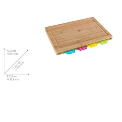 WENKO 53064100 - Pjaustymo lentelė 32,5x22,5 cm ruda/daugiaspalvė