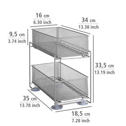 WENKO 53140800 - Lentyna GIOMA 35x33,5 cm sidabrinė