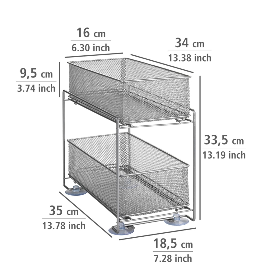 WENKO 53140800 - Lentyna GIOMA 35x33,5 cm sidabrinė