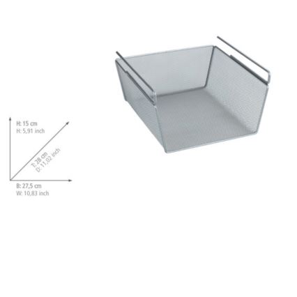WENKO 53142100 - Sidabrinės spalvos krepšelis 27,5x28 cm