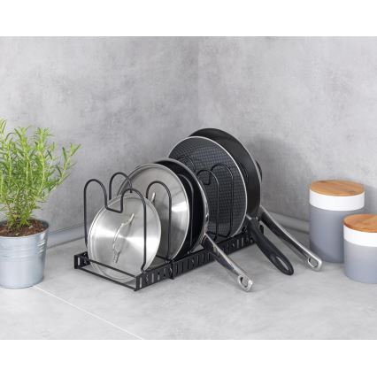 WENKO 53149100 - Dangčių ir keptuvių laikiklis 18x18 cm juodas