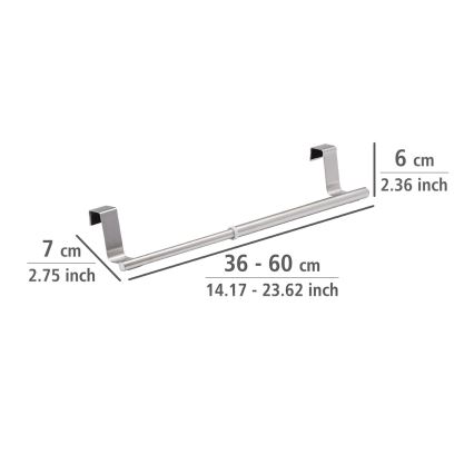 WENKO 53245100 - Rankšluosčių laikiklis TELESCOPE 7x6 cm sidabrinis/juodas