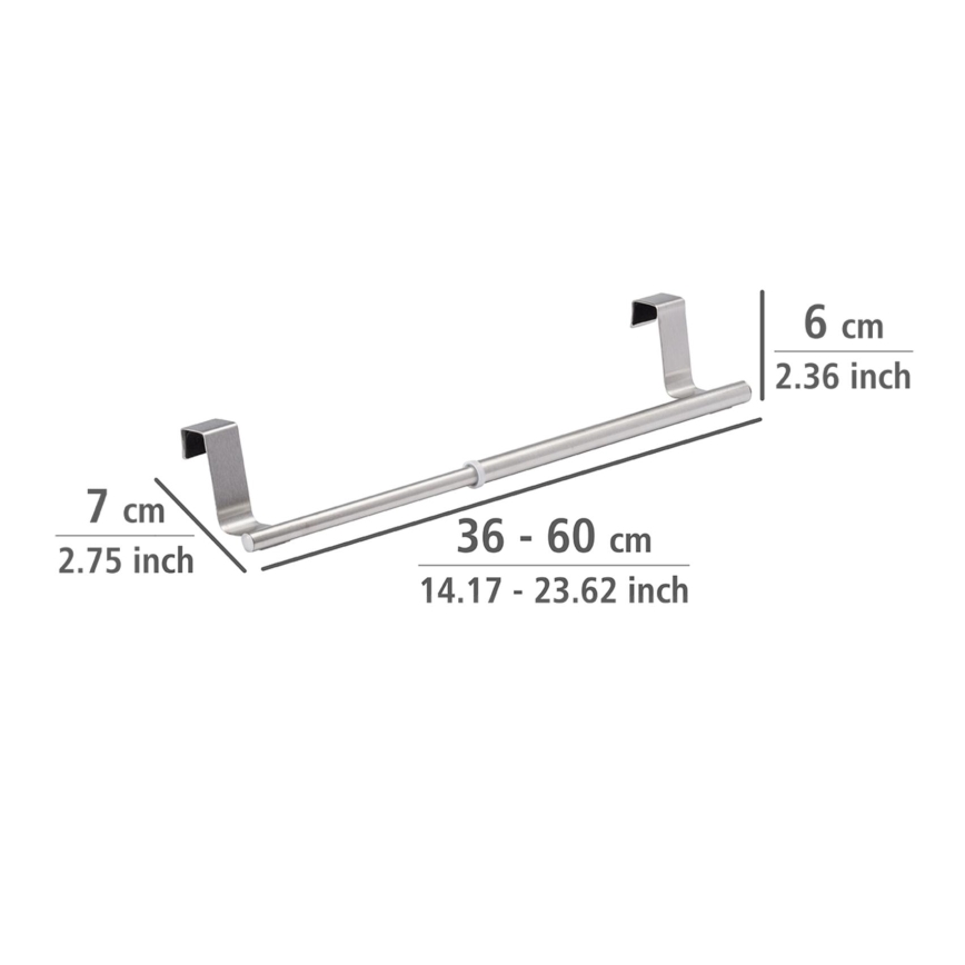 WENKO 53245100 - Rankšluosčių laikiklis TELESCOPE 7x6 cm sidabrinis/juodas