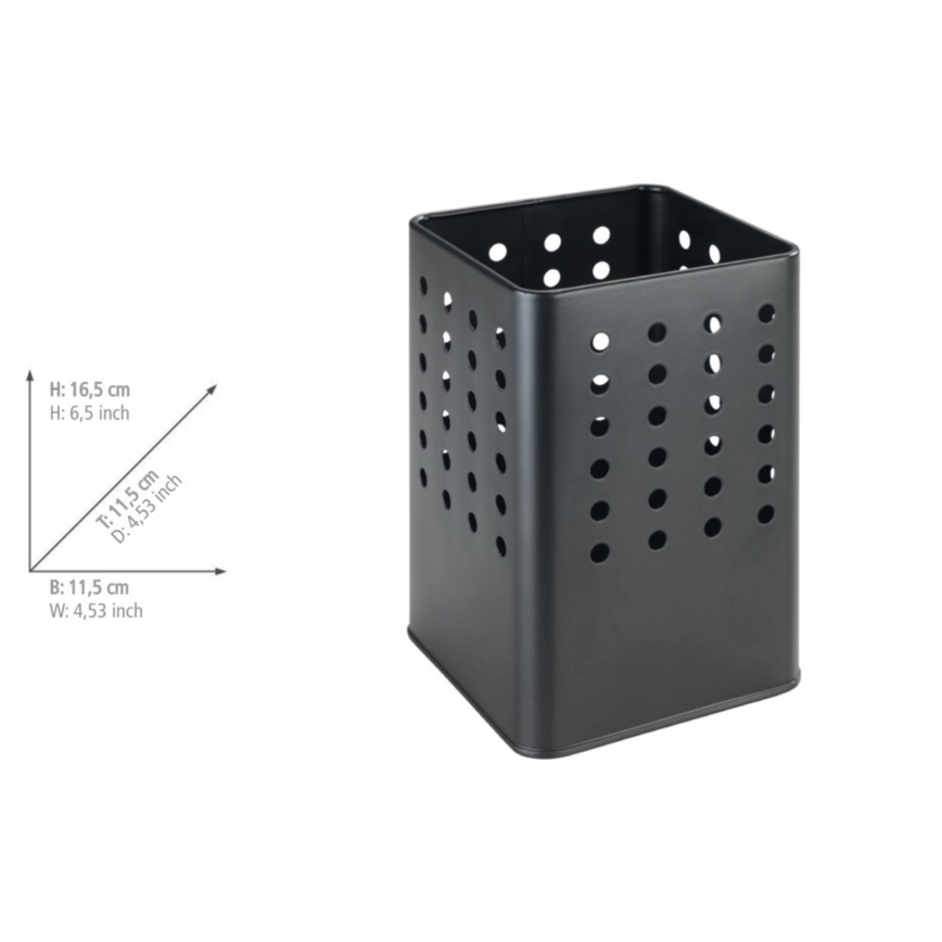 WENKO 54017100 - Stalo įrankių laikiklis SILIO 11,5x16,5 cm juodas