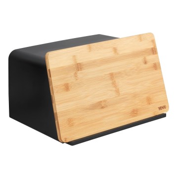 WENKO 54098100 - Duonos dėžė KUBO 35x26,5 cm juoda/ruda