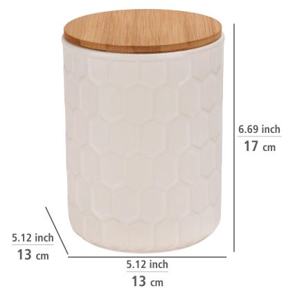 WENKO 54222100 - Dėžutė MAYA 13x17 cm balta/ruda