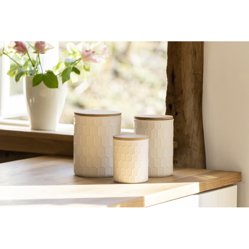 WENKO 54222100 - Dėžutė MAYA 13x17 cm balta/ruda