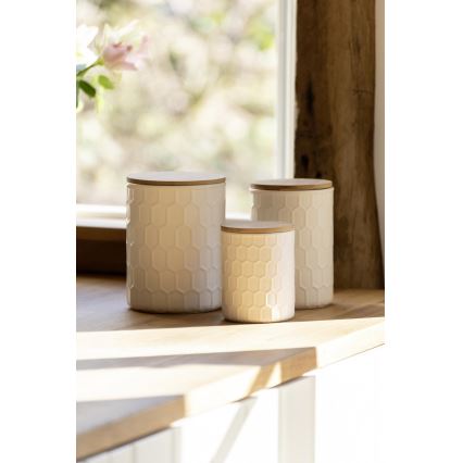 WENKO 54222100 - Dėžutė MAYA 13x17 cm balta/ruda