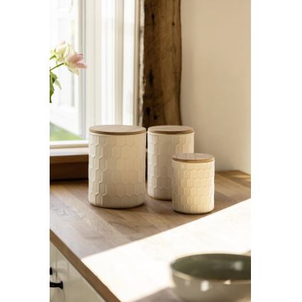 WENKO 54222100 - Dėžutė MAYA 13x17 cm balta/ruda