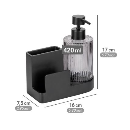 WENKO 54654100 - Organizatorius PINA 16x17 cm juoda