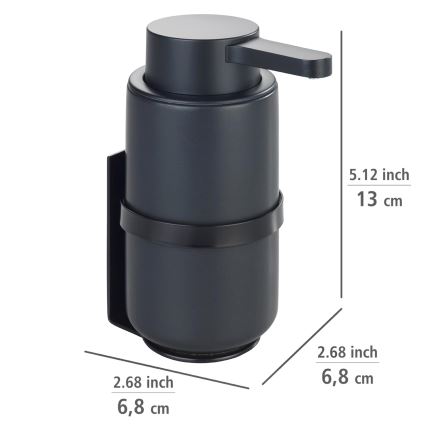 WENKO 54657100 - Muilo dozatorius WOYA, 250 ml, juodas