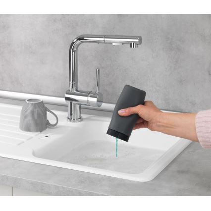 WENKO 54680100 - Dozatorius EASY SQUEEZ-E 6x14 cm pilka/juoda