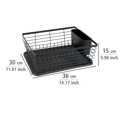 WENKO 54766100 - Indų džiovintuvas BLACK OUTDOOR KITCHEN 36x30 cm juodas/juodas