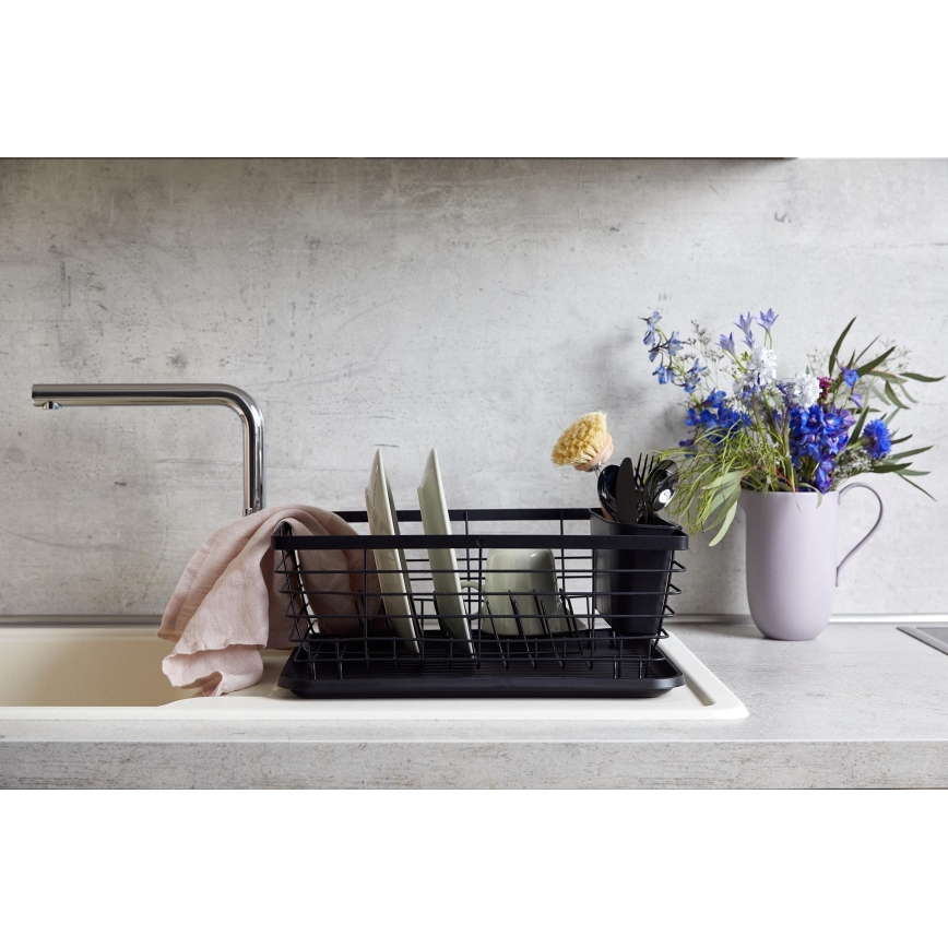 WENKO 54766100 - Indų džiovintuvas BLACK OUTDOOR KITCHEN 36x30 cm juodas/juodas