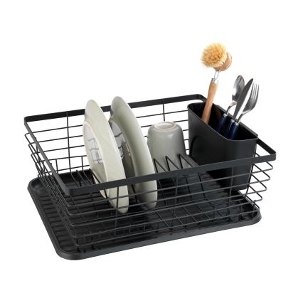 WENKO 54766100 - Indų džiovintuvas BLACK OUTDOOR KITCHEN 36x30 cm juodas/juodas