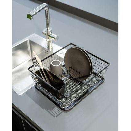 WENKO 54766100 - Indų džiovintuvas BLACK OUTDOOR KITCHEN 36x30 cm juodas/juodas