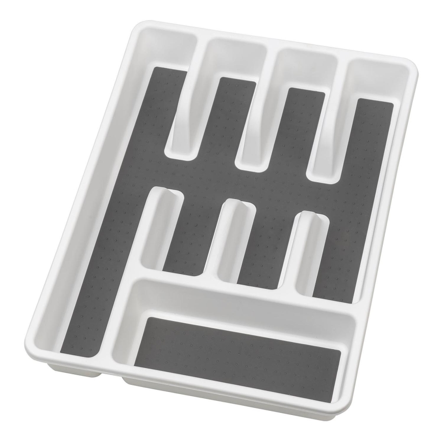 WENKO 54788100 - Stalo įrankių dėklas 26,5x36,5 cm balta/pilka