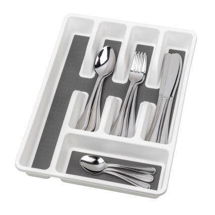 WENKO 54788100 - Stalo įrankių dėklas 26,5x36,5 cm balta/pilka